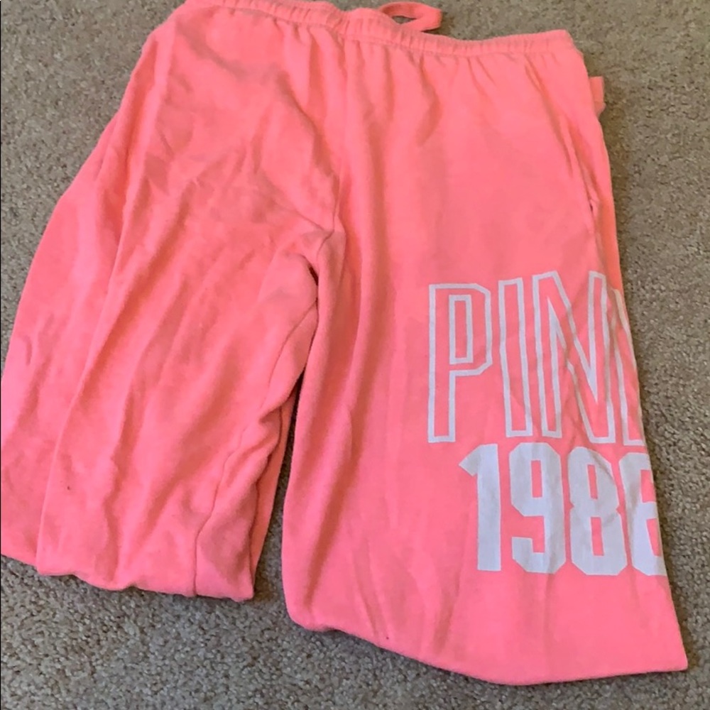 Pink sweat pants